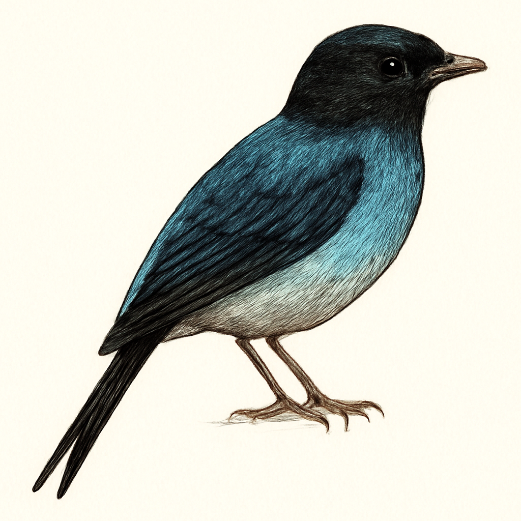 Illustrazione di Swallow-tailed Manakin