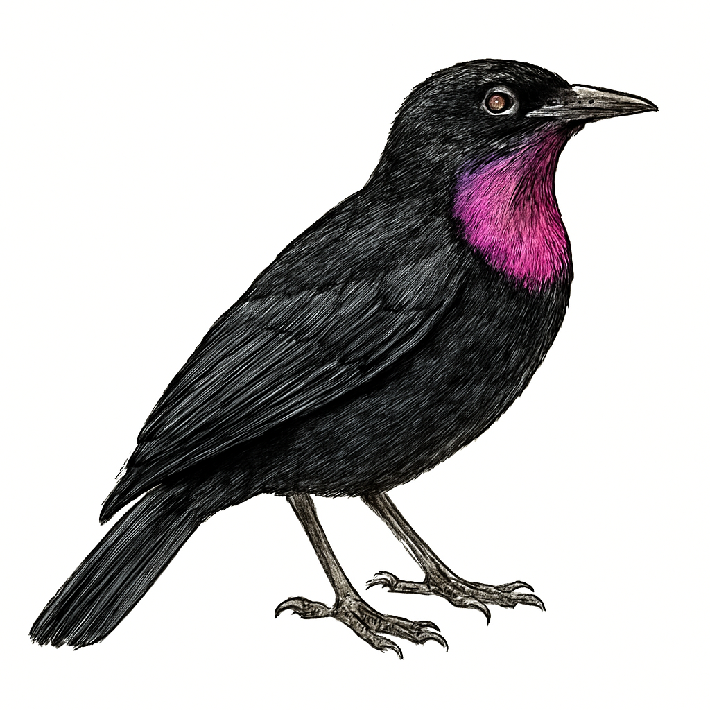 Illustrazione di Purple-throated Fruitcrow
