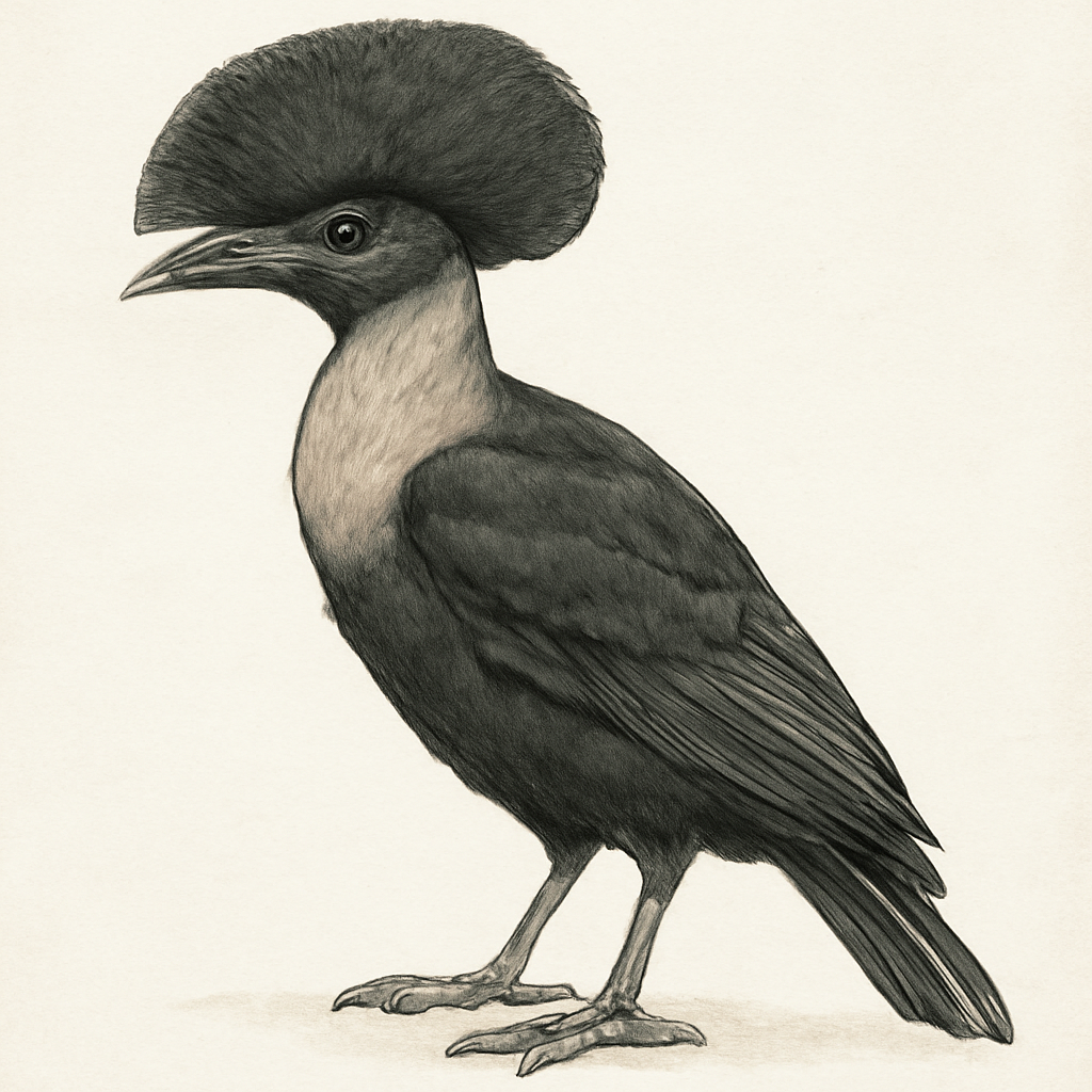 Illustration von Nacktkehl-Schirmvogel