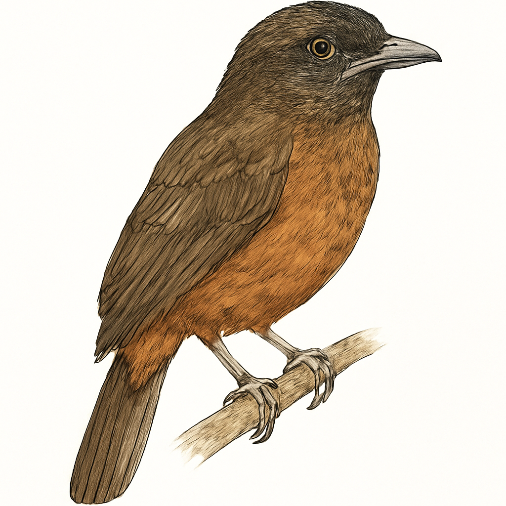 Illustrazione di Cinnamon-vented Piha