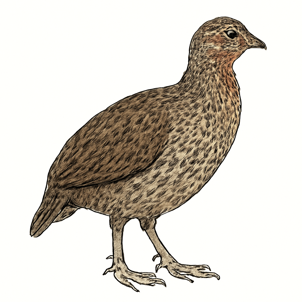 Ilustración de Francolín Biespolado
