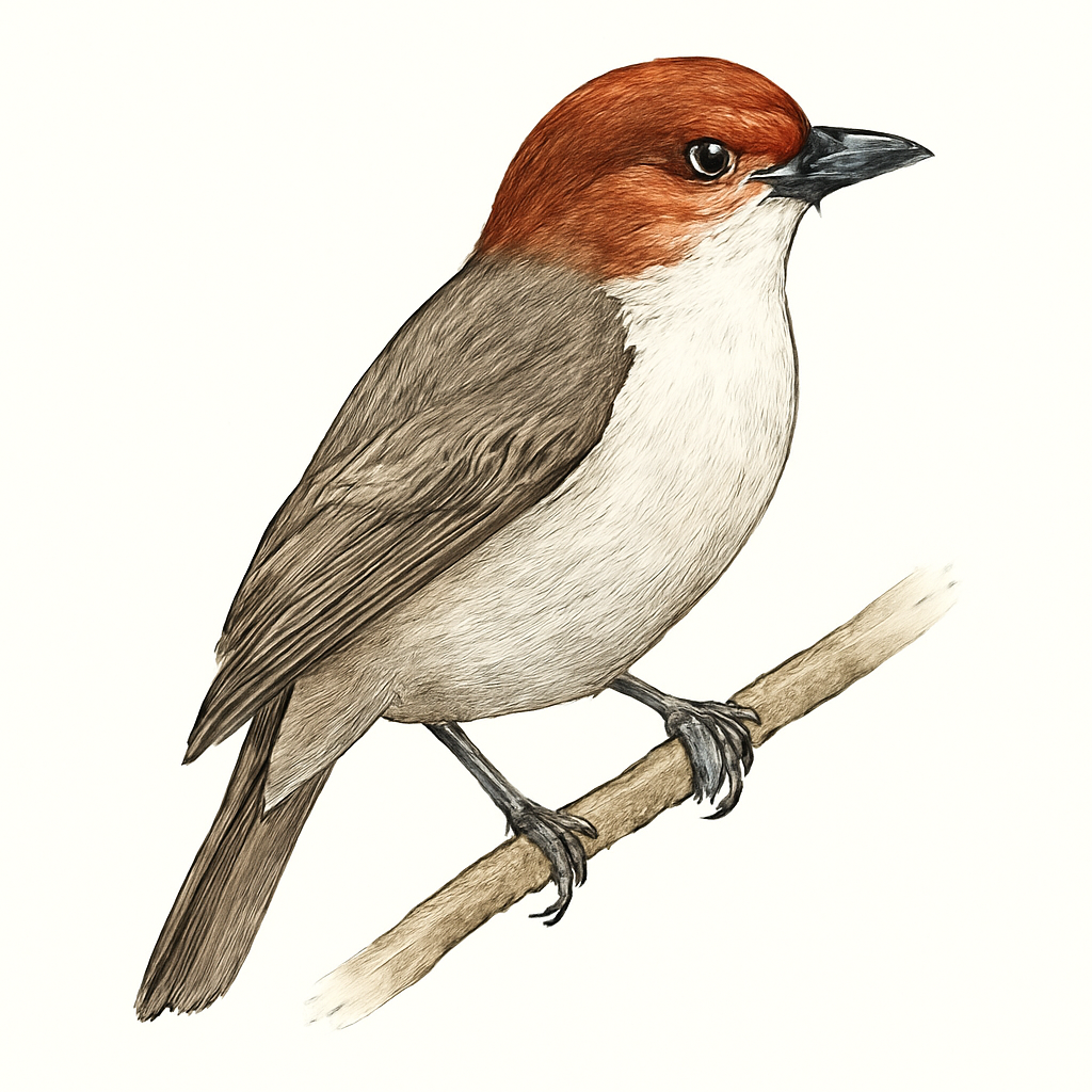 Illustrazione di Chestnut-crowned Becard