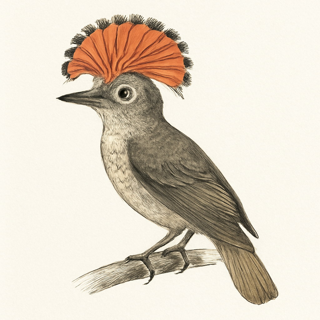 Illustrazione di Tropical Royal Flycatcher
