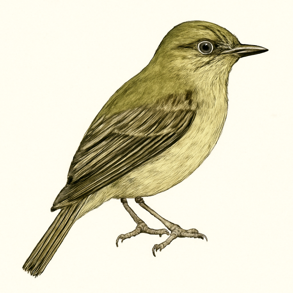 Illustrazione di Olive-streaked Flycatcher