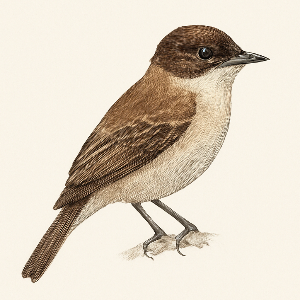 Illustrazione di Sepia-capped Flycatcher