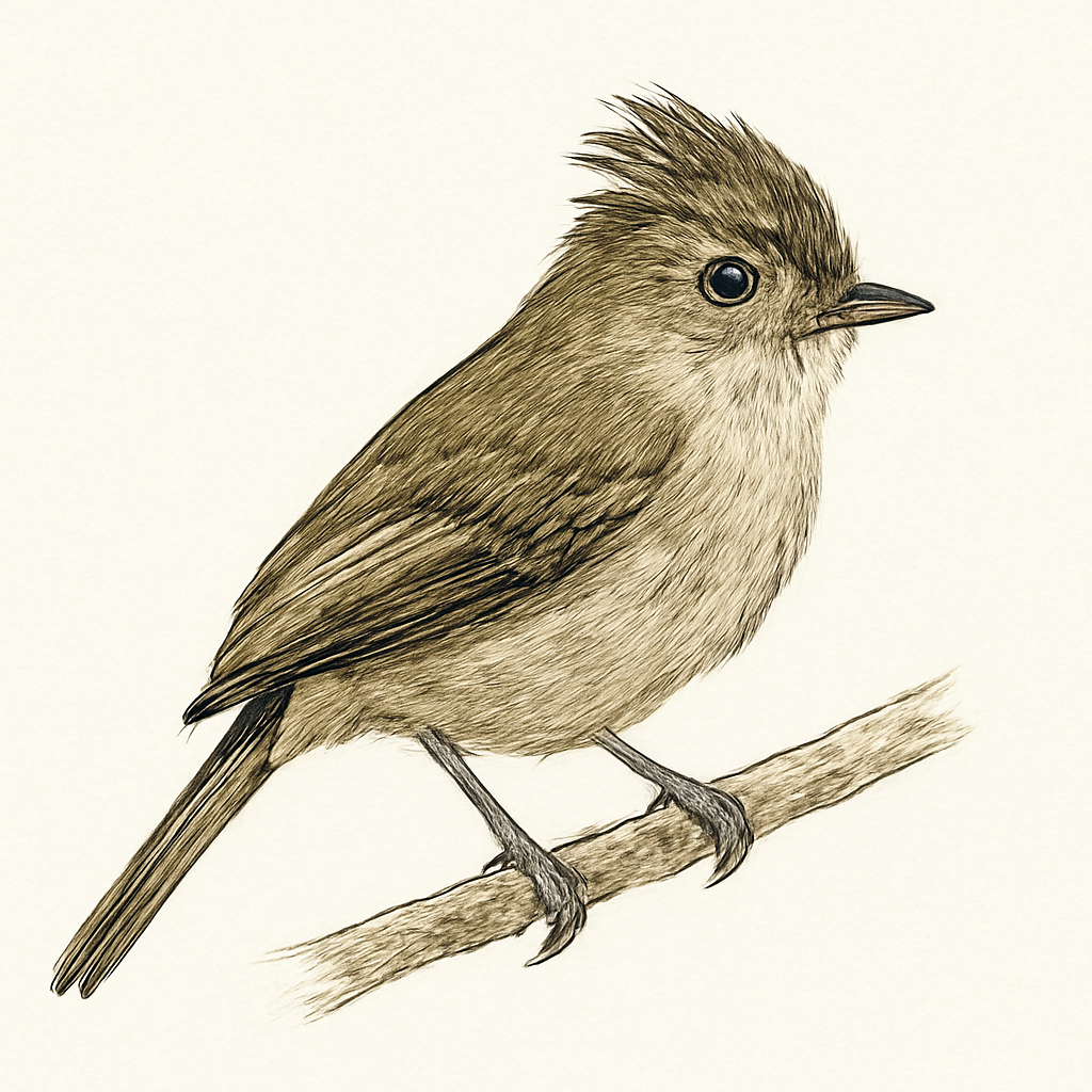 Illustration von Weißzügel-Laubtyrann