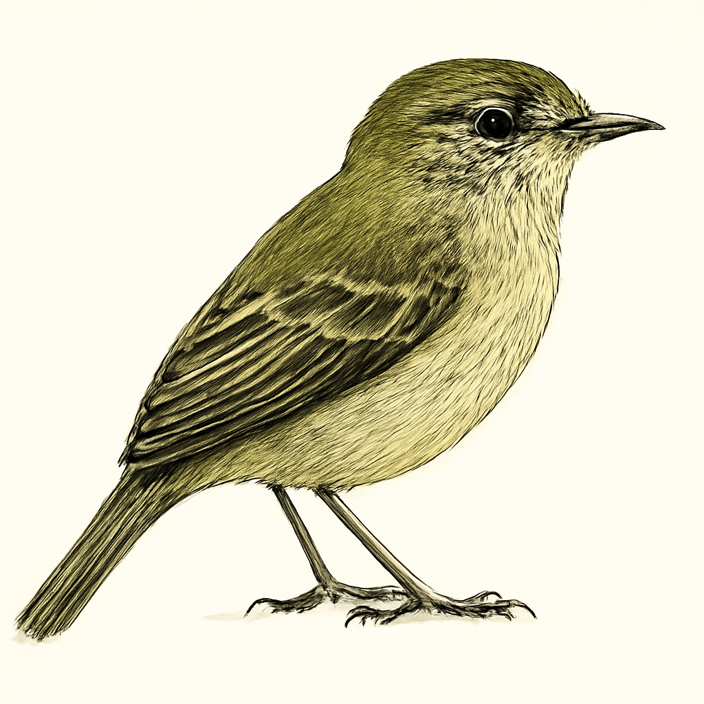 Ilustración de Orejerito Oliváceo