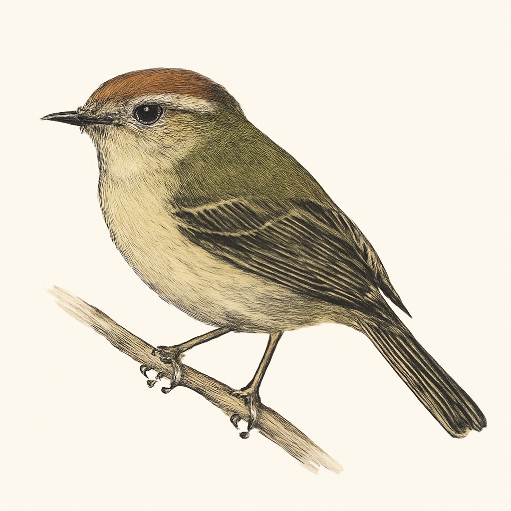 Illustrazione di Rufous-browed Tyrannulet