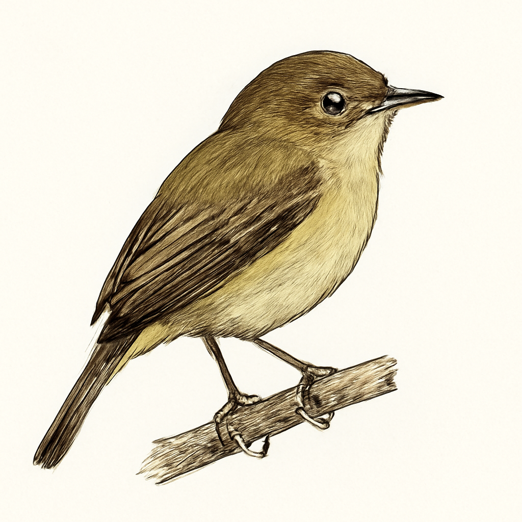 Illustrazione di Bronze-olive Pygmy-Tyrant