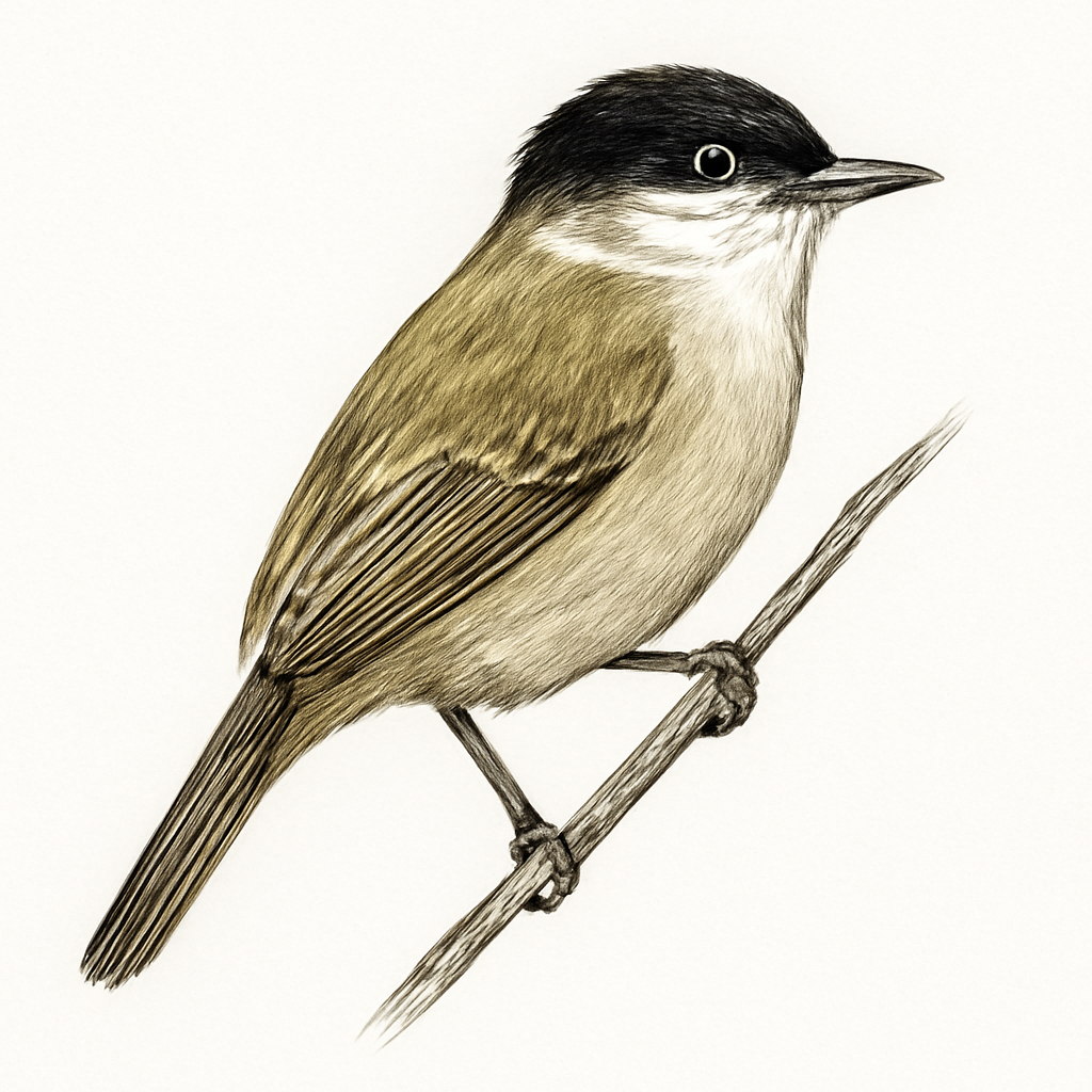 Ilustração de black-capped pygmy-tyrant
