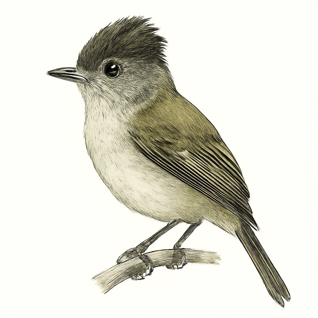 Illustrazione di Helmeted Pygmy-Tyrant
