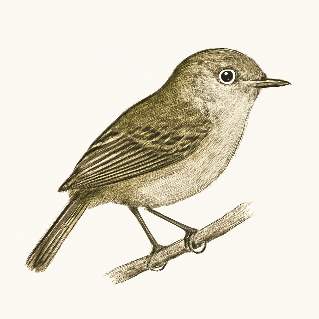 Illustration von Blassaugen-Zwergtyrann