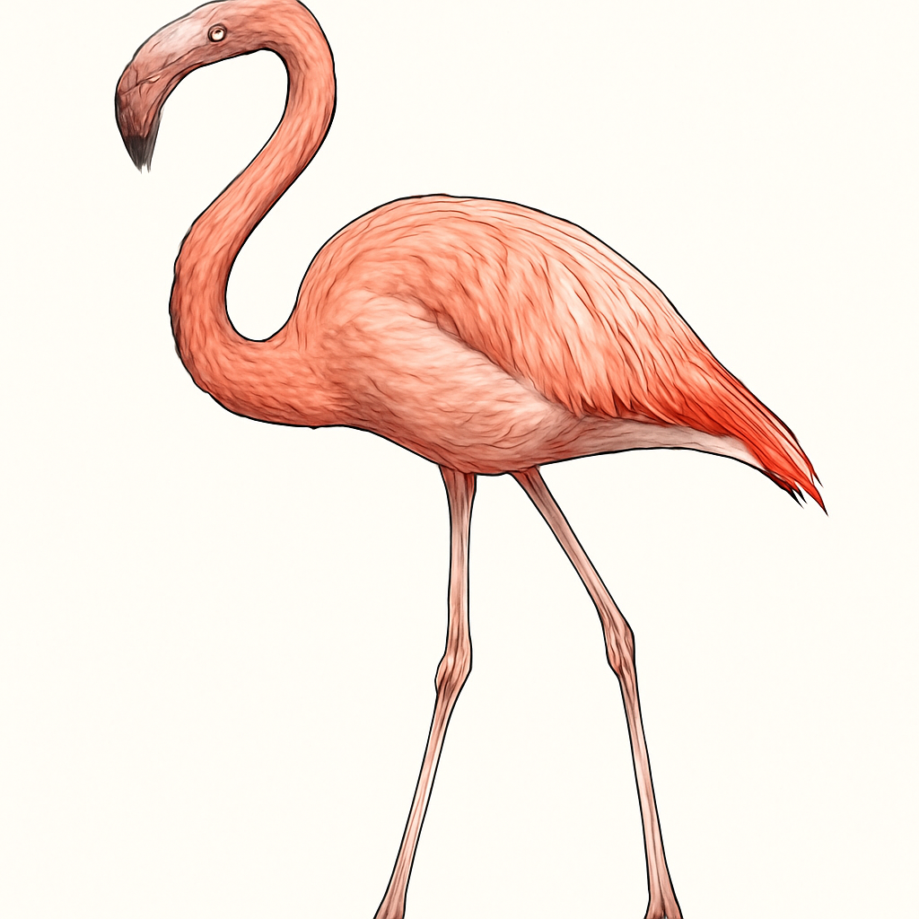 Illustration de Flamant des Caraïbes