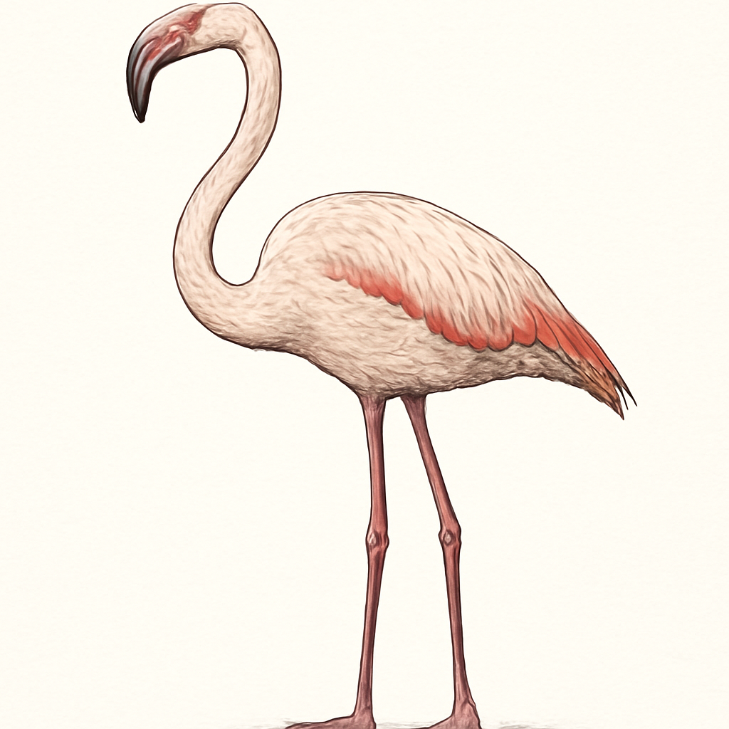Greater Flamingo illustration