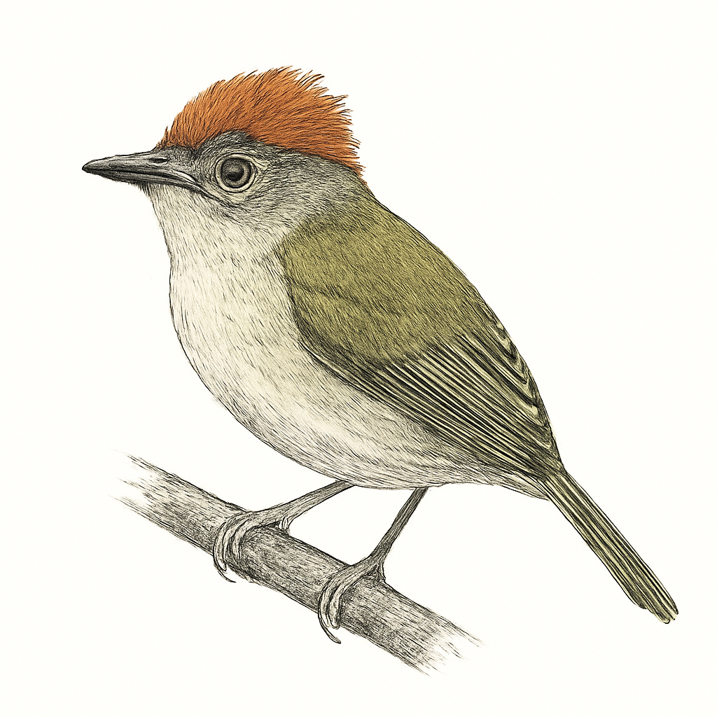 Illustrazione di Rufous-crowned Tody-Flycatcher
