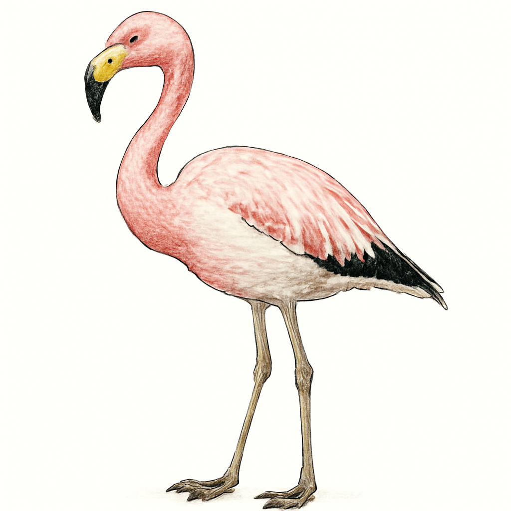 Illustration de Flamant des Andes