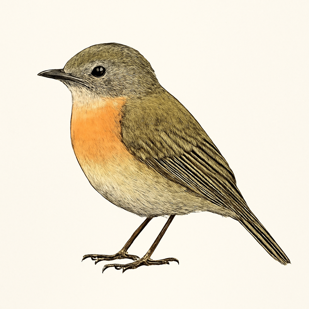 Orange-banded Flycatcher illustration