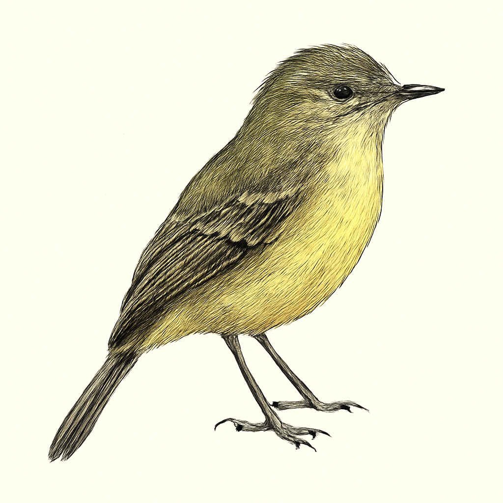 Ilustração de yellow-bellied tyrannulet