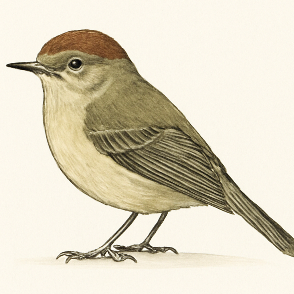 Brown-capped Tyrannulet illustration