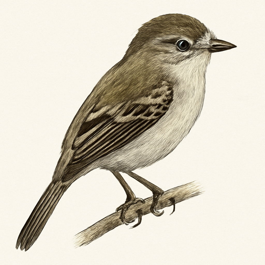 Ilustração de cocos tyrannulet