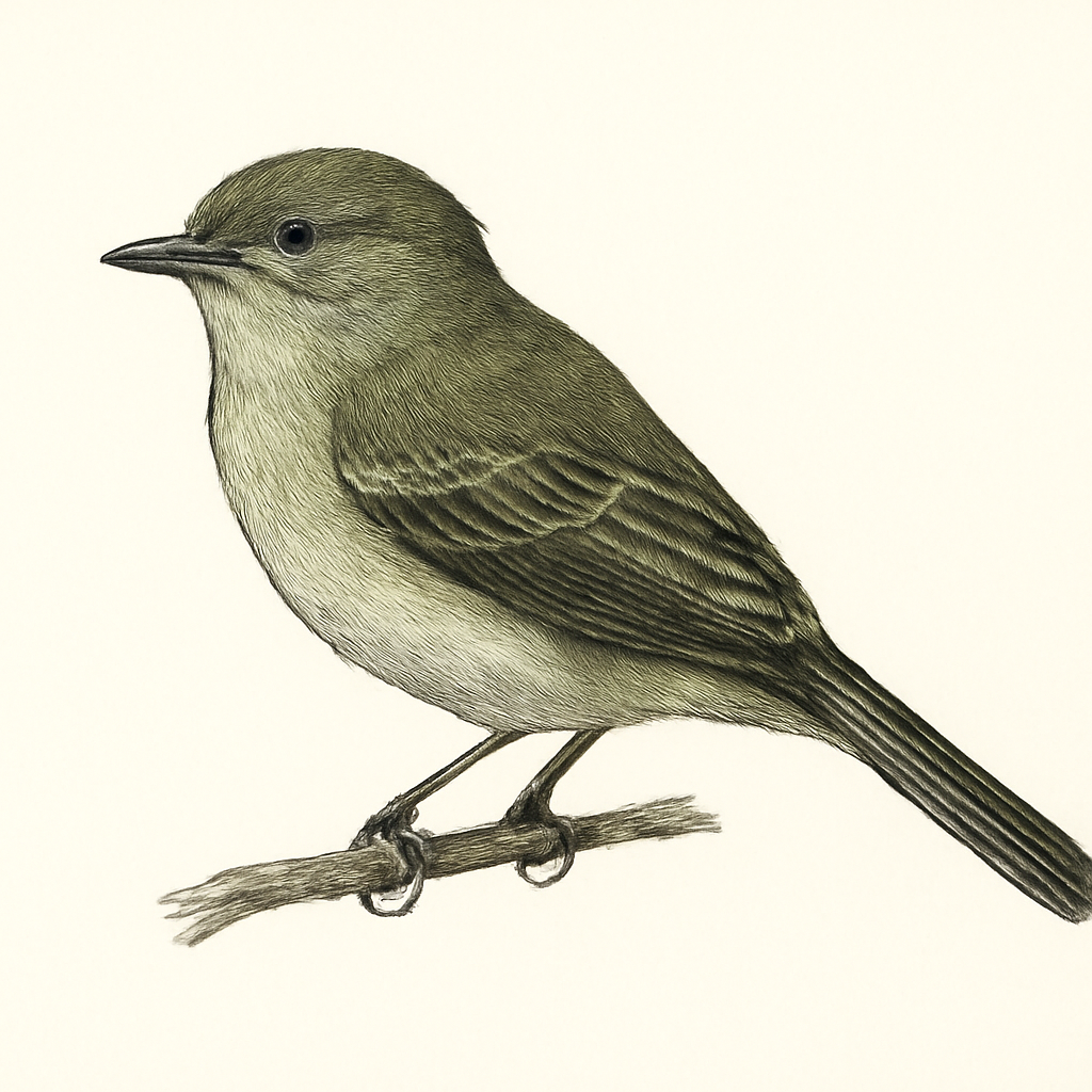 Ilustração de guaracava-de-crista-alaranjada