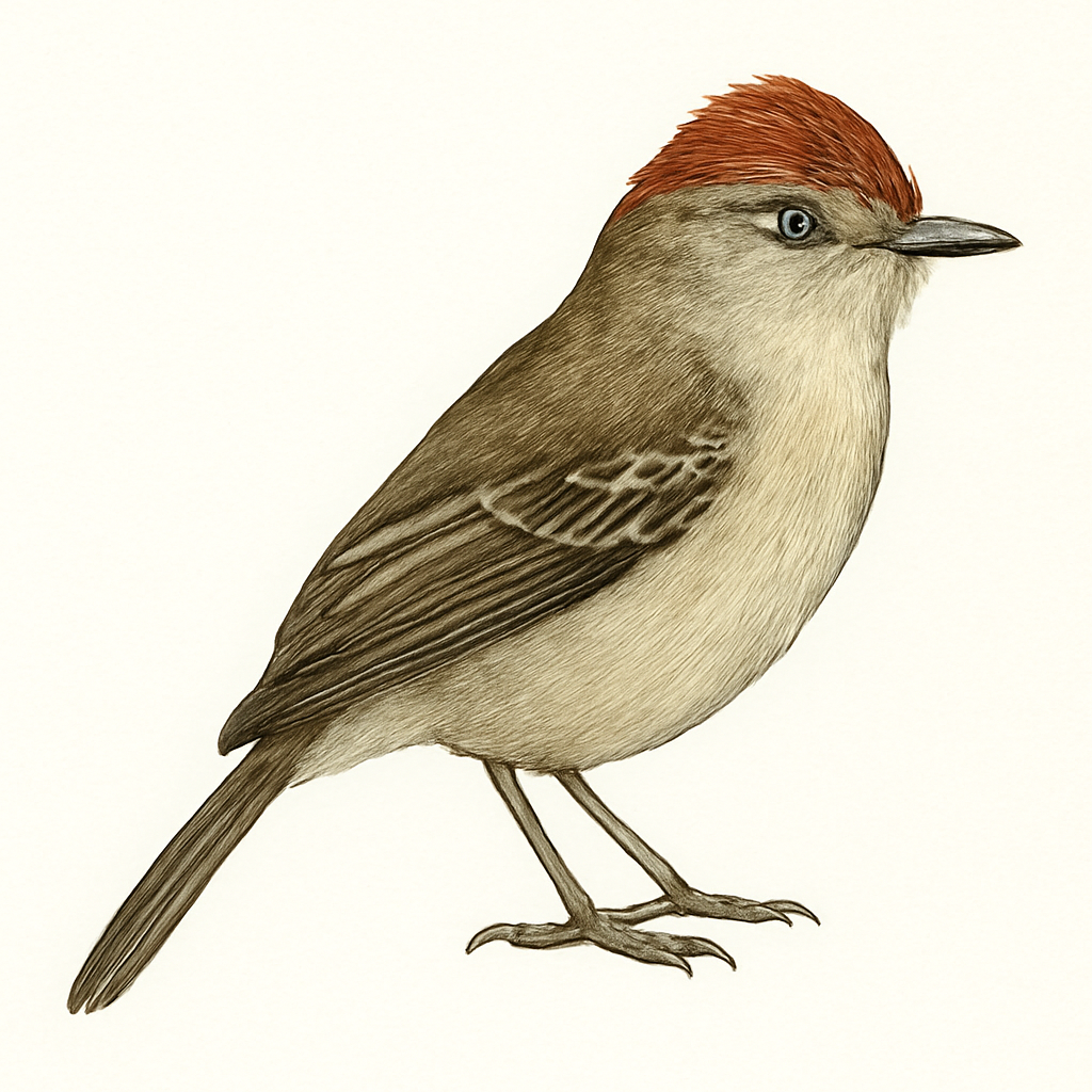 Ilustración de Fiofío Crestirrufo