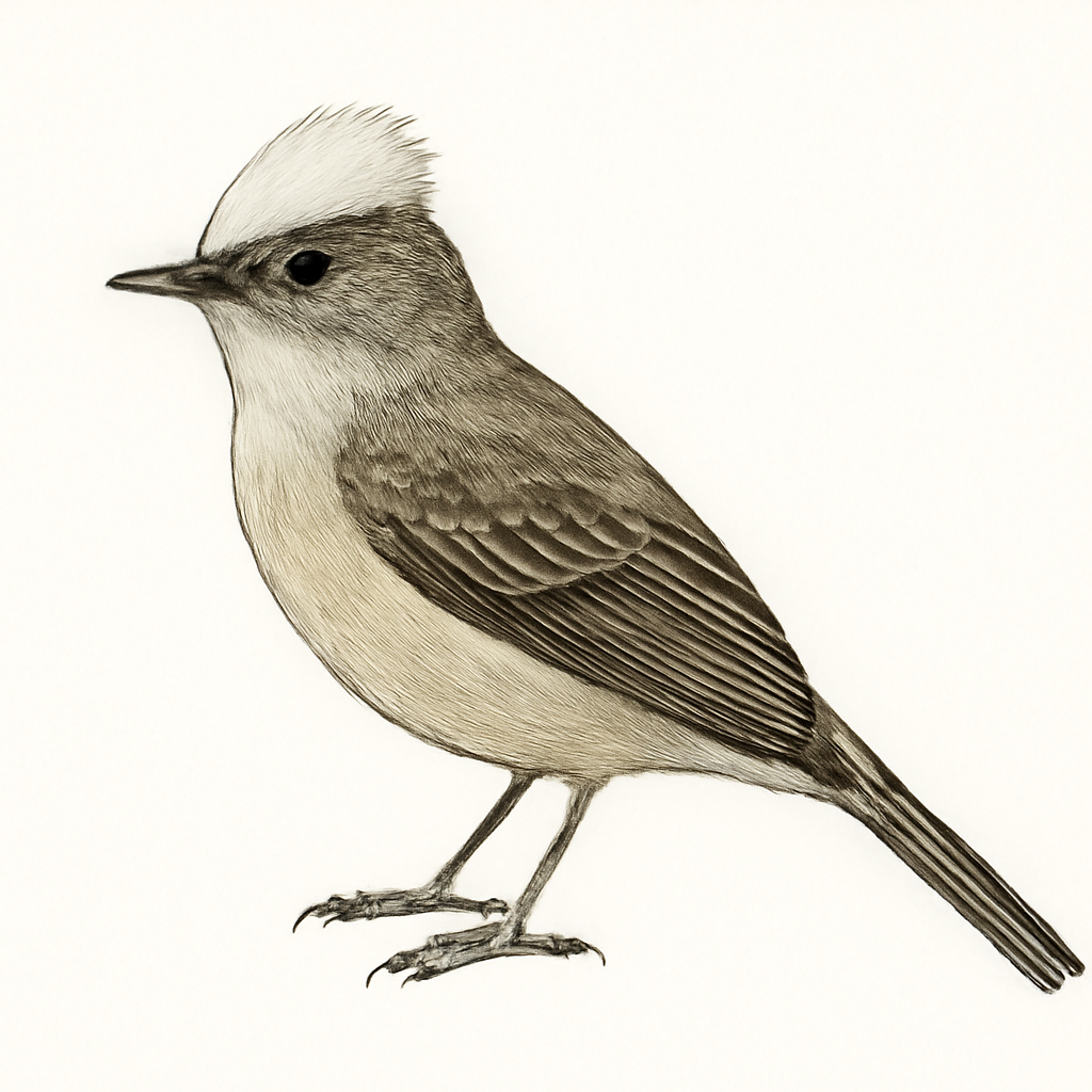 Illustrazione di White-crested Elaenia