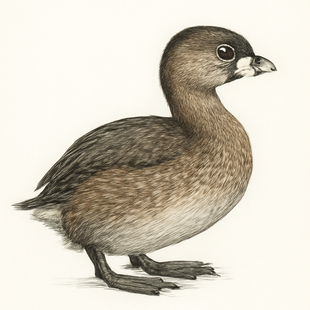 Pied-billed Grebe illustration