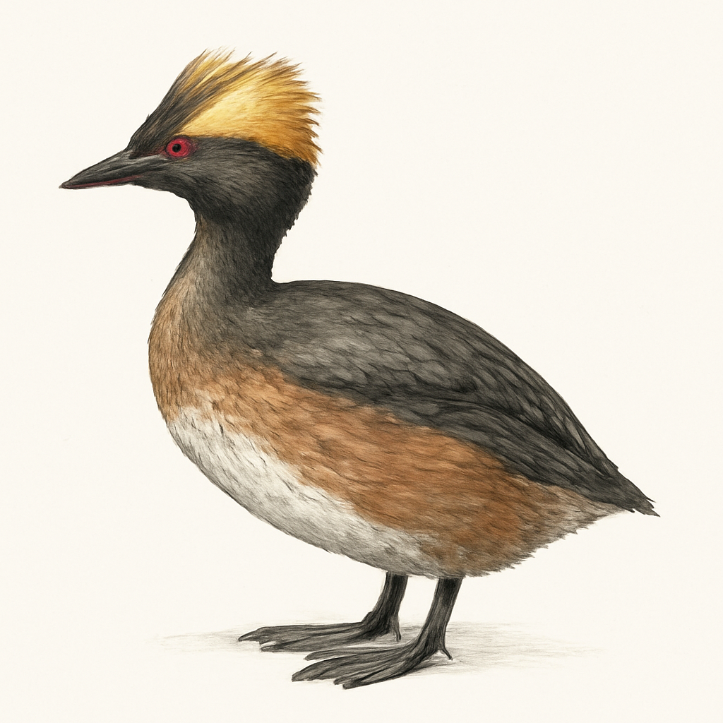 Slavonian Grebe illustration