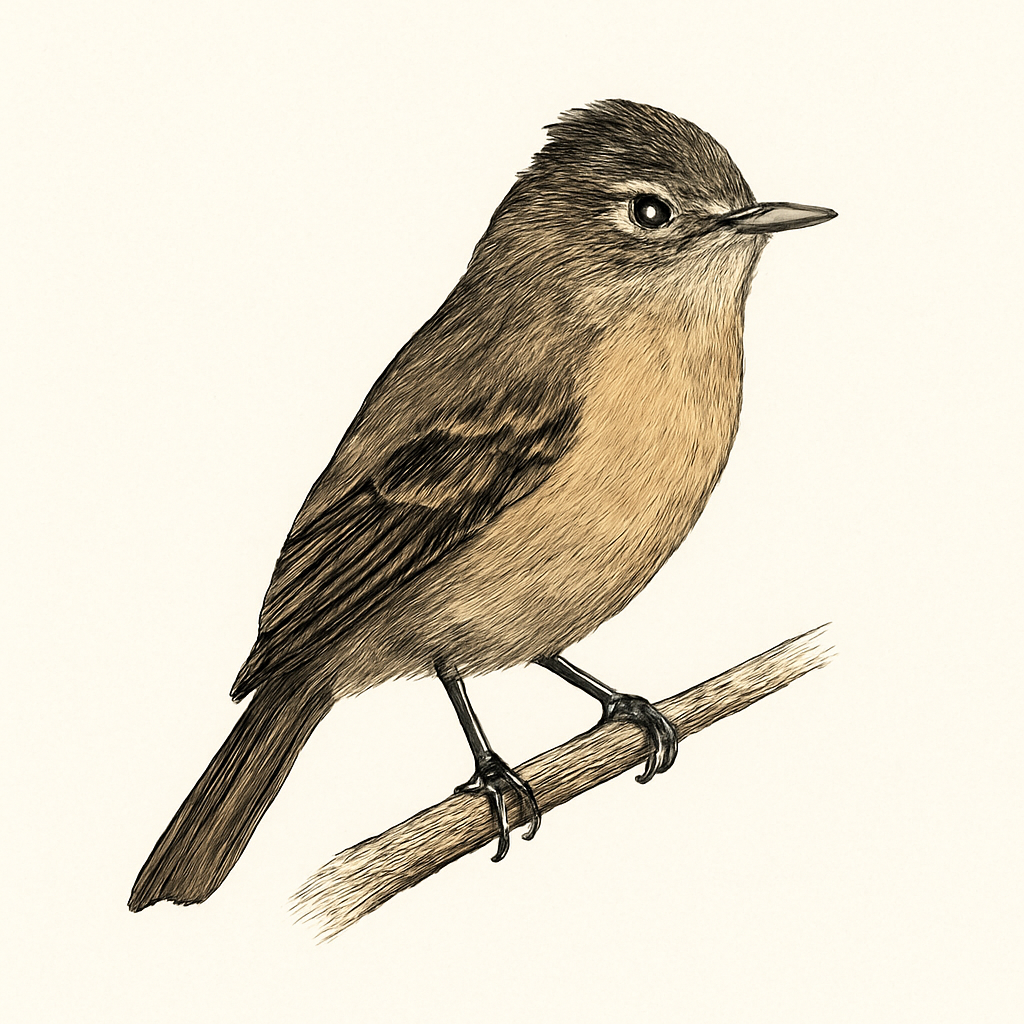 Ilustração de tawny-chested flycatcher
