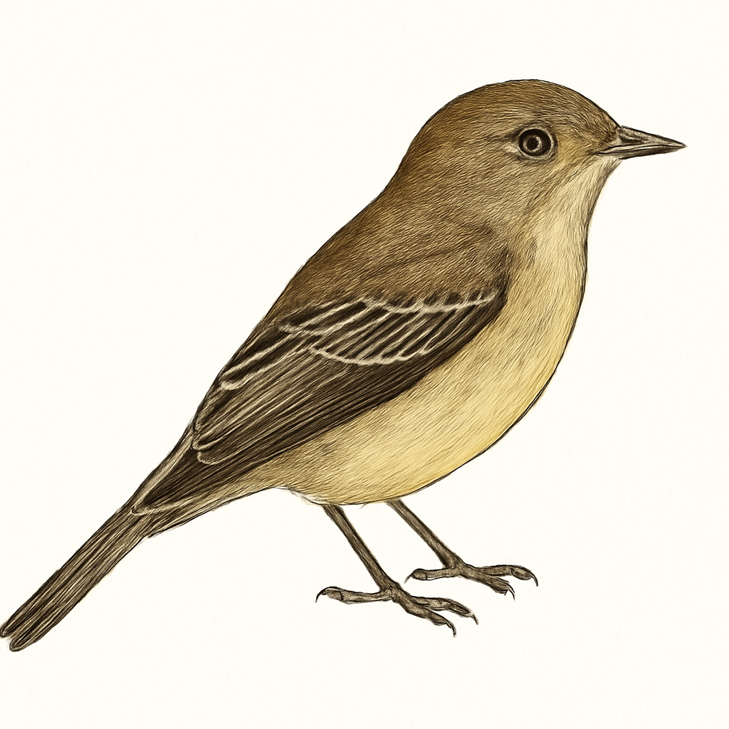 Illustration von Ockergelb-Schnäppertyrann