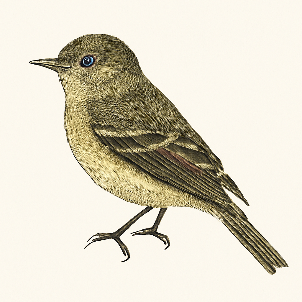 Yellow-bellied Flycatcher illustration