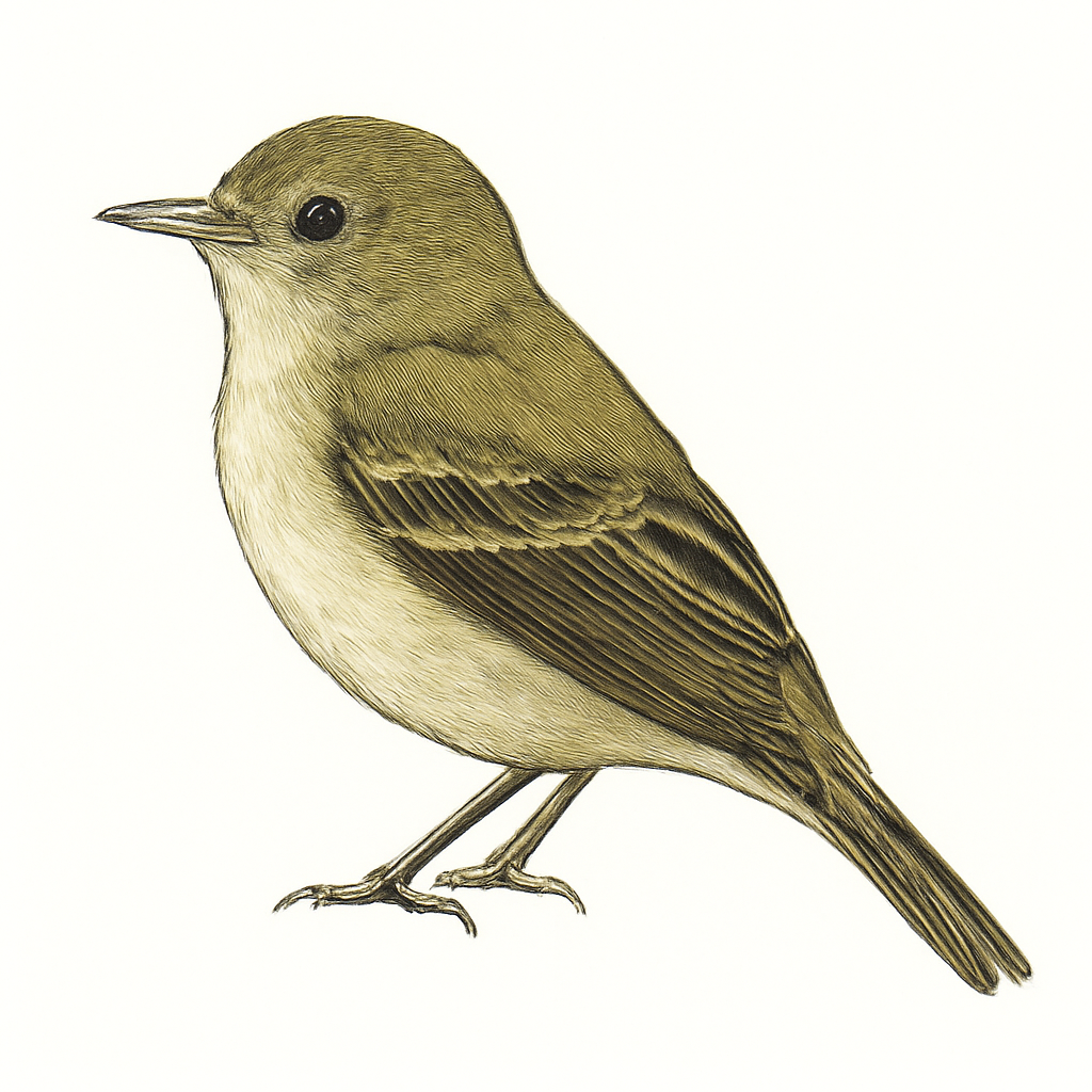 Illustration de Moucherolle vert