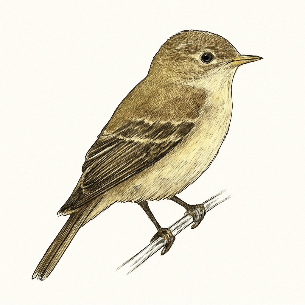 Willow Flycatcher illustration
