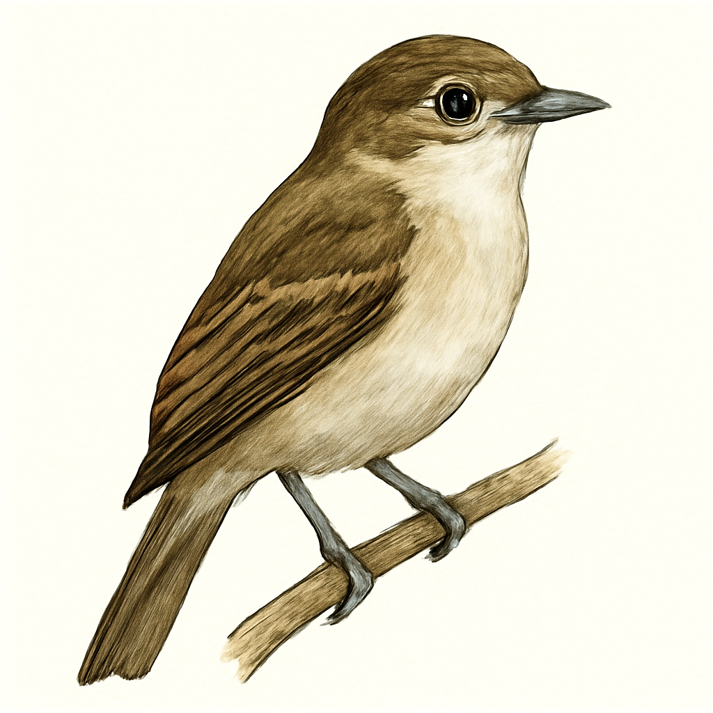 Illustrazione di White-throated Flycatcher
