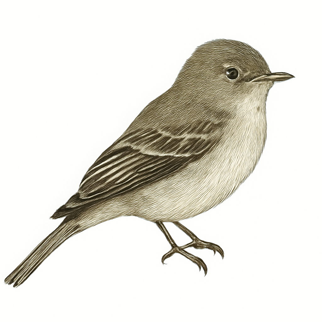 Illustration von Zwergschnäppertyrann