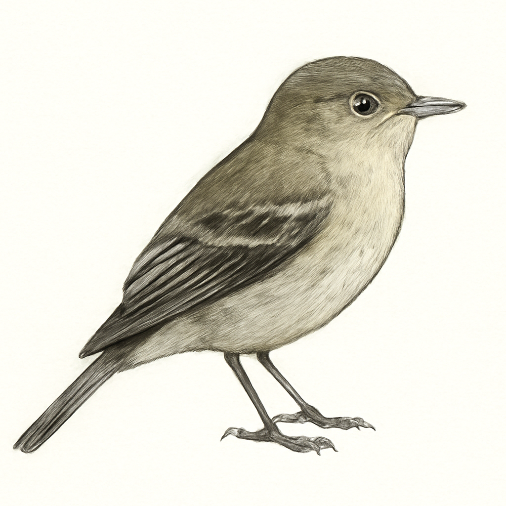 Hammond's Flycatcher illustration