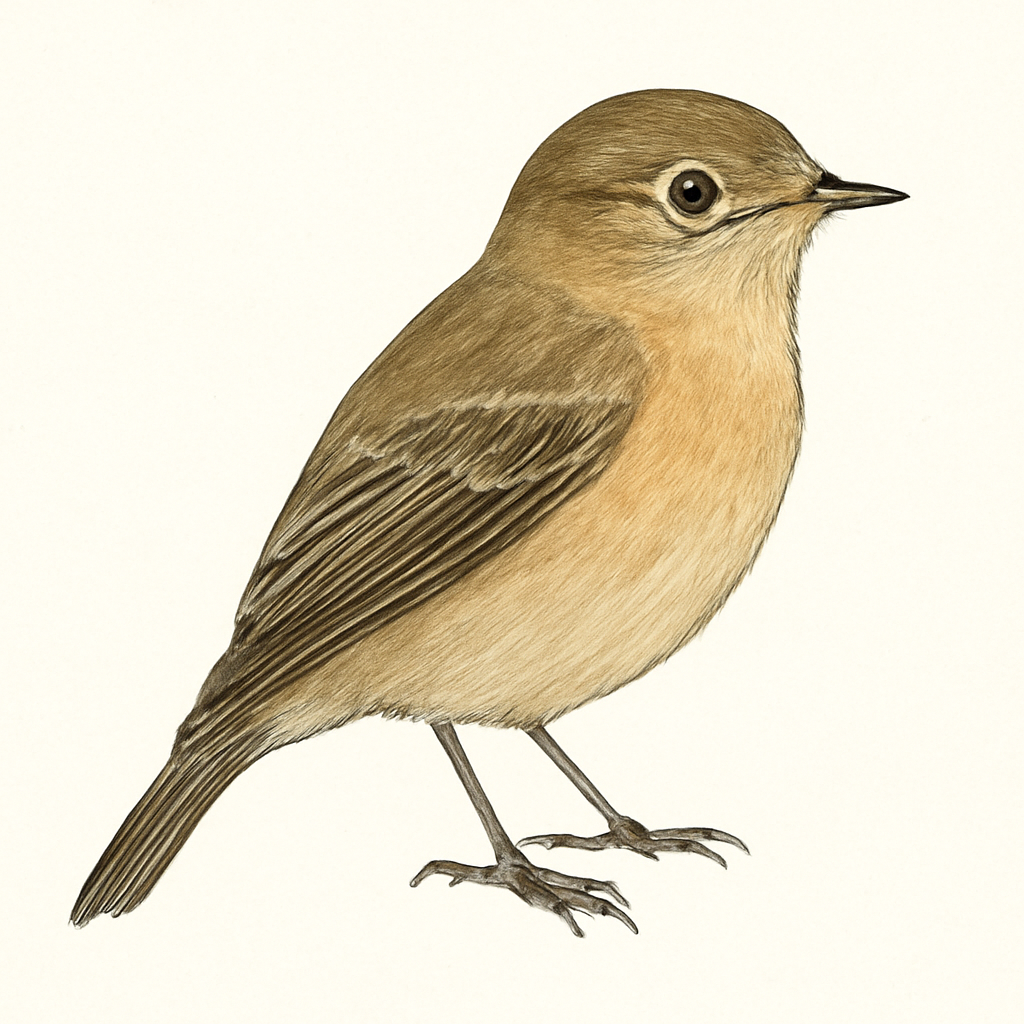 Illustrazione di Buff-breasted Flycatcher