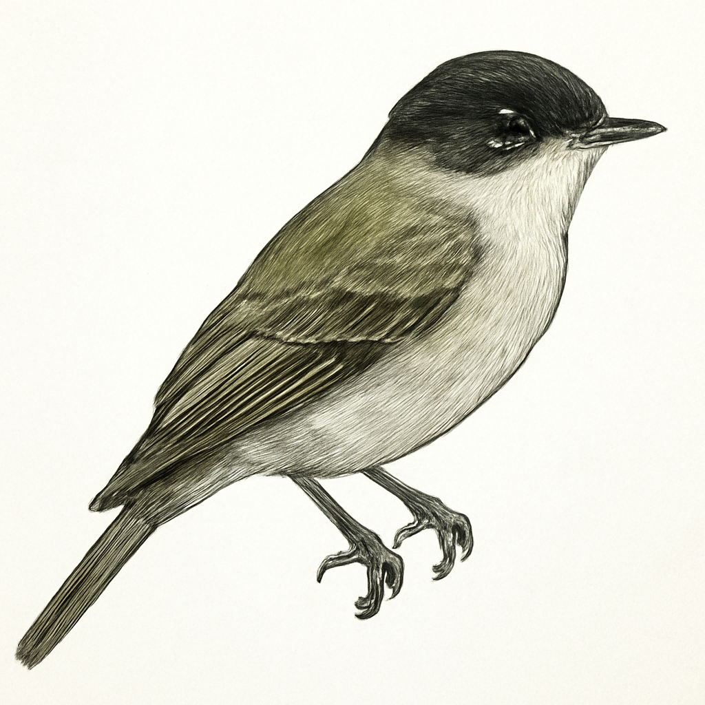 Black-capped Flycatcher illustration