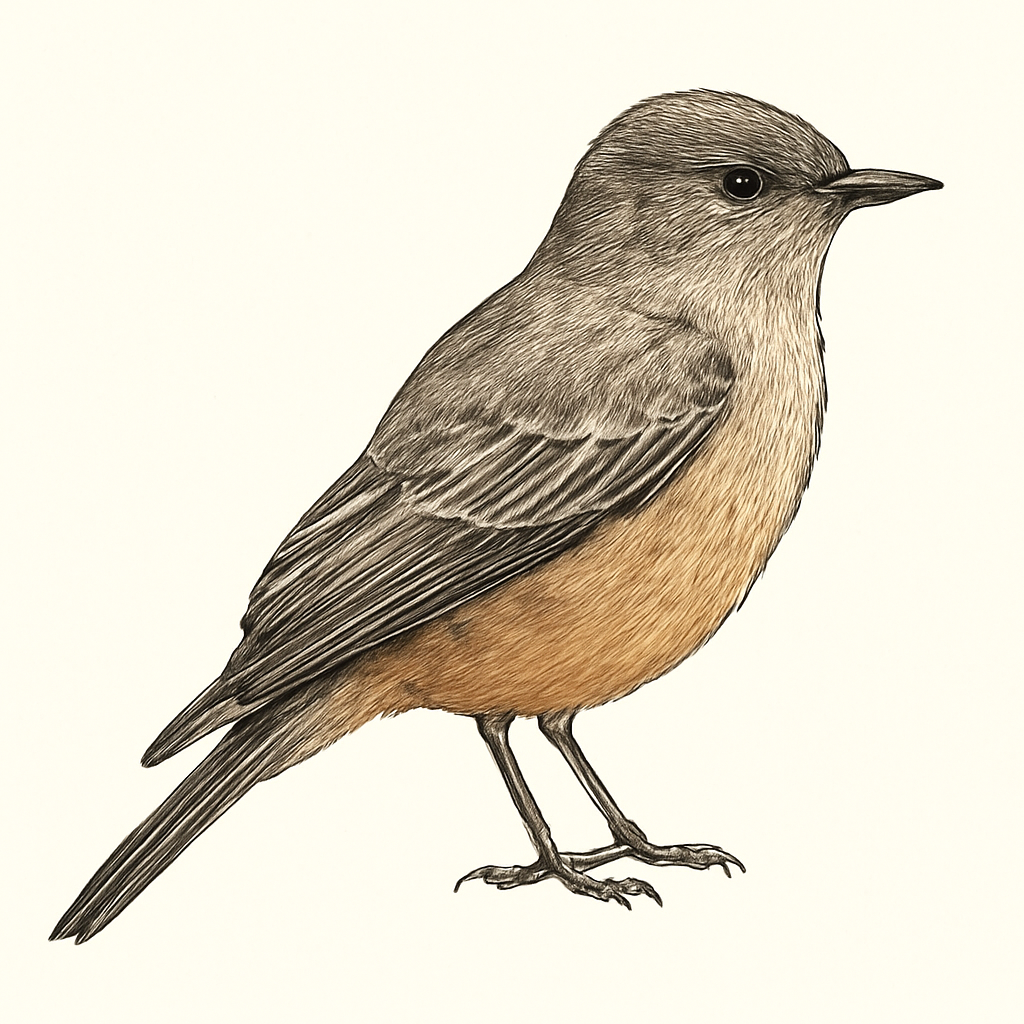 Say's Phoebe illustration