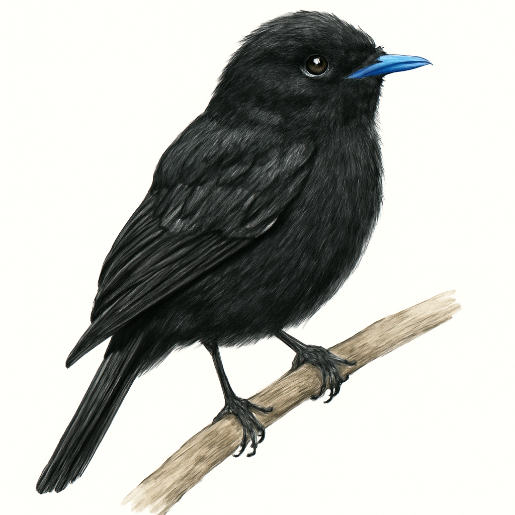 Illustrazione di Blue-billed Black-Tyrant