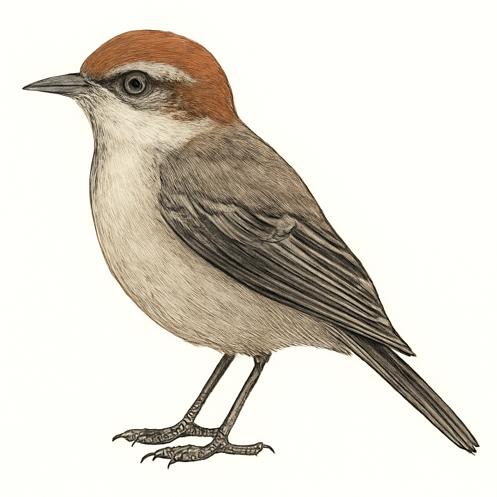 Ilustração de rufous-naped ground-tyrant