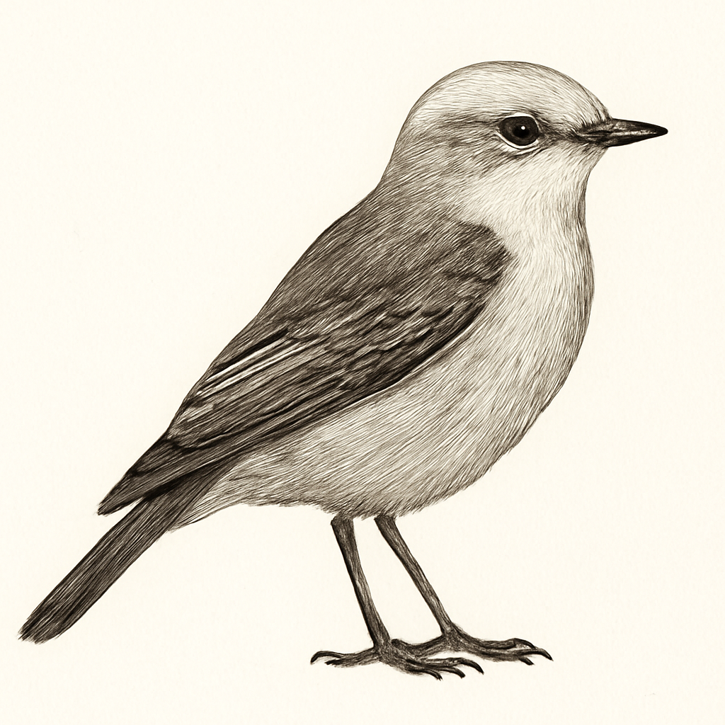 Illustration von Weißbrauen-Grundtyrann