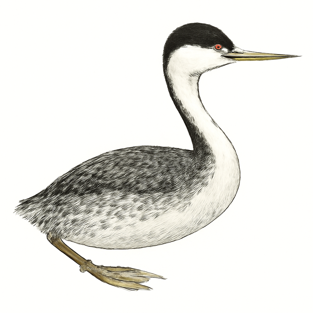 Western Grebe illustration