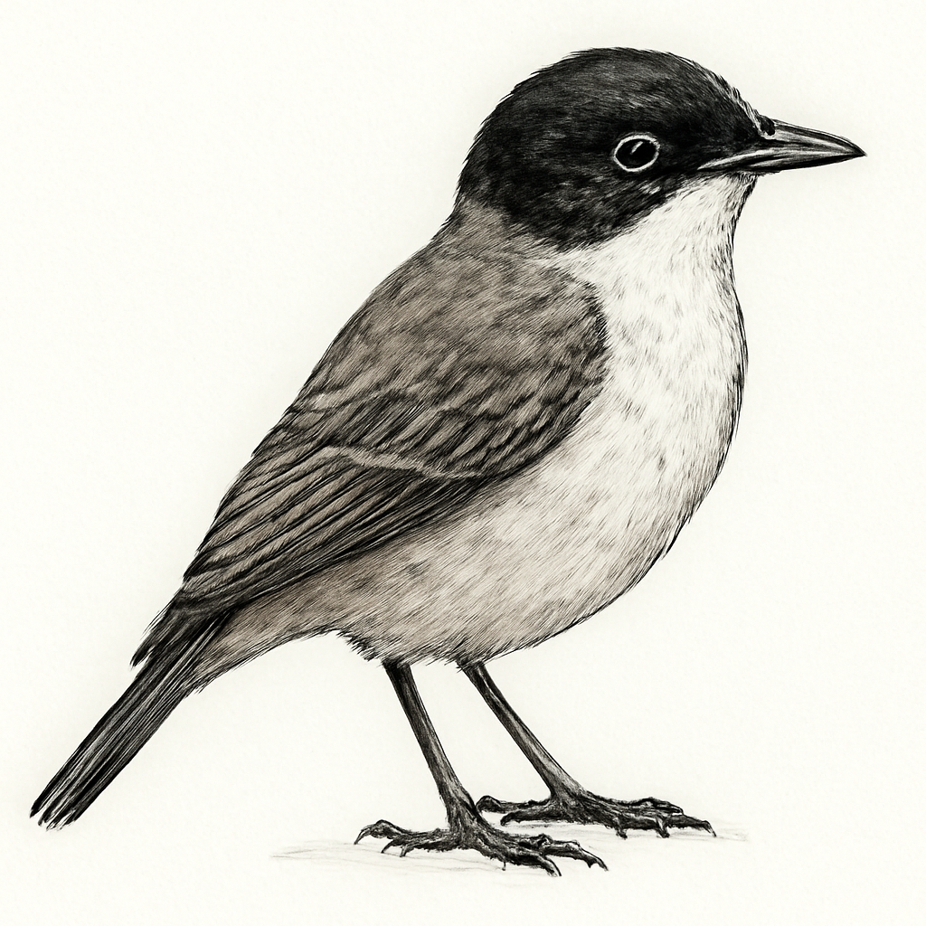 Illustration von Schwarzstirn-Grundtyrann