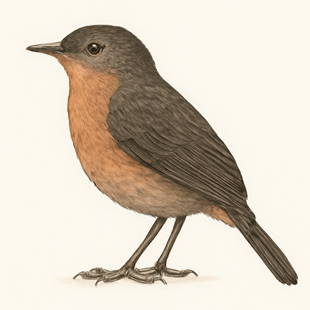 Illustration von Rostspiegel-Buschtyrann