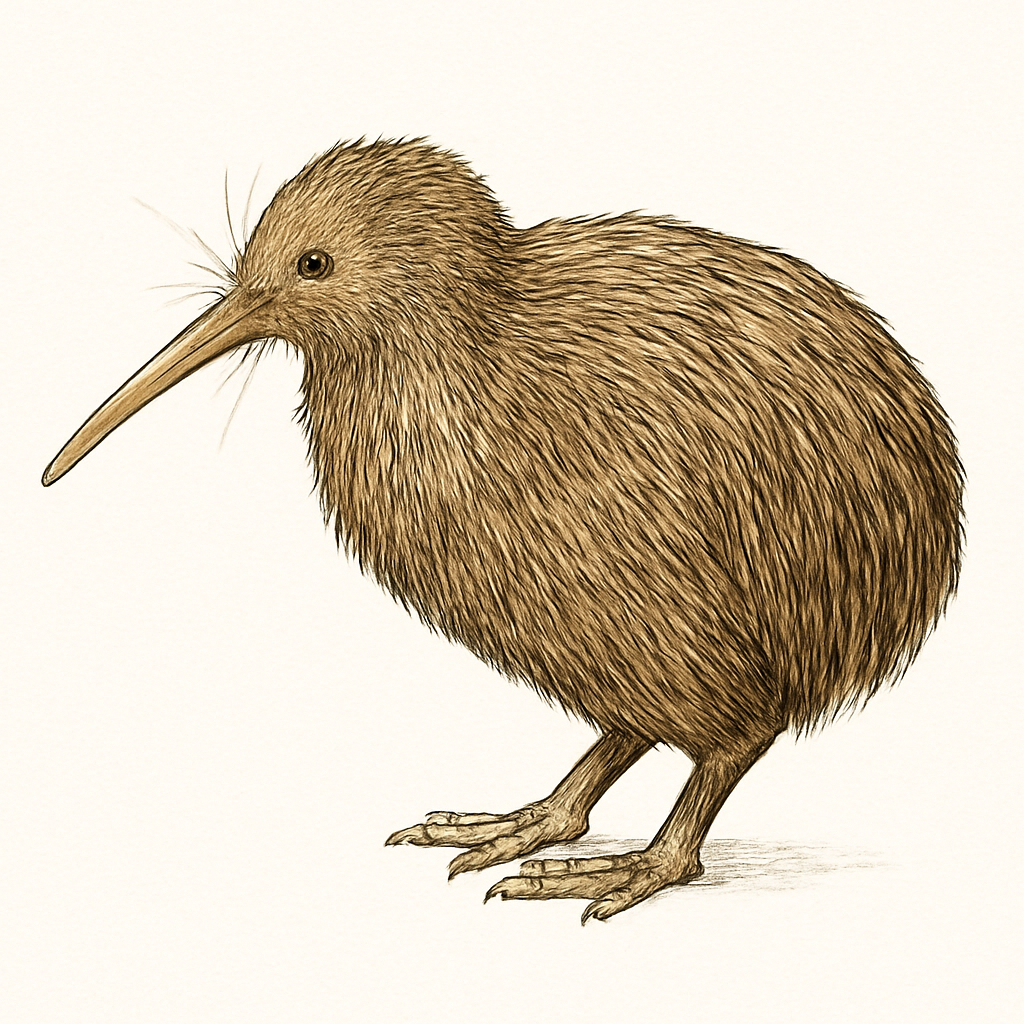 Illustration de Kiwi de Mantell