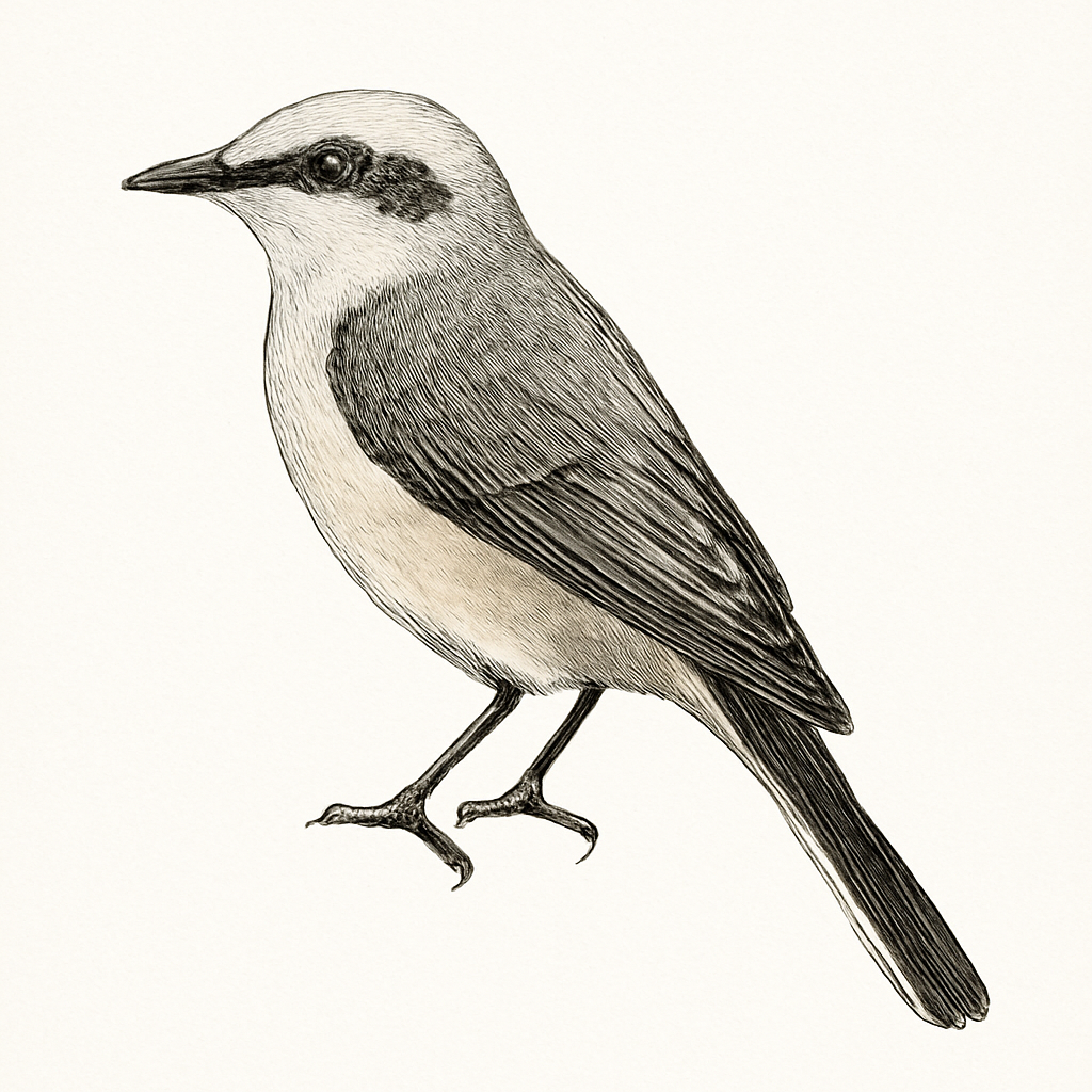 Illustrazione di White-tailed Shrike-Tyrant