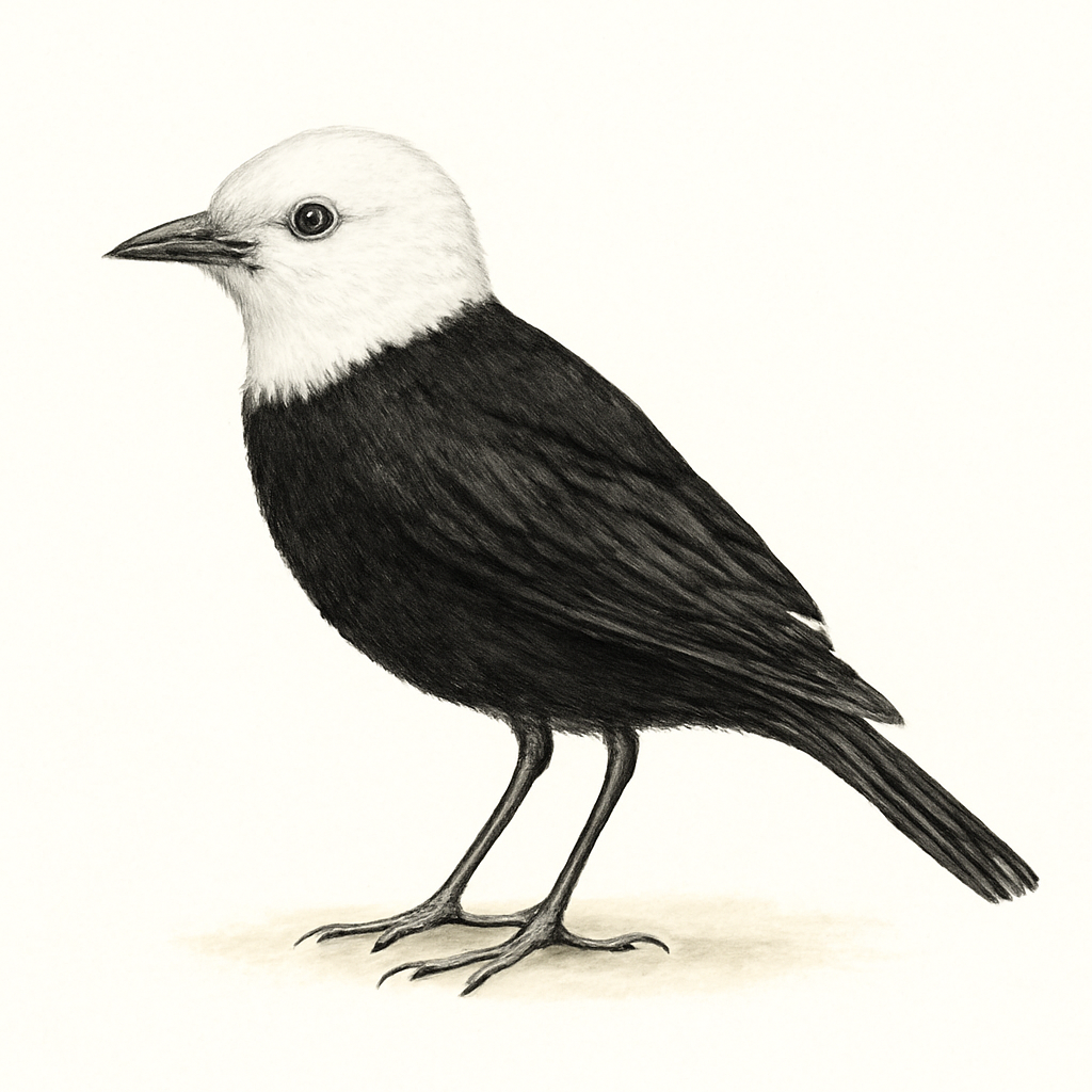 Illustration von Weißkopf-Wassertyrann