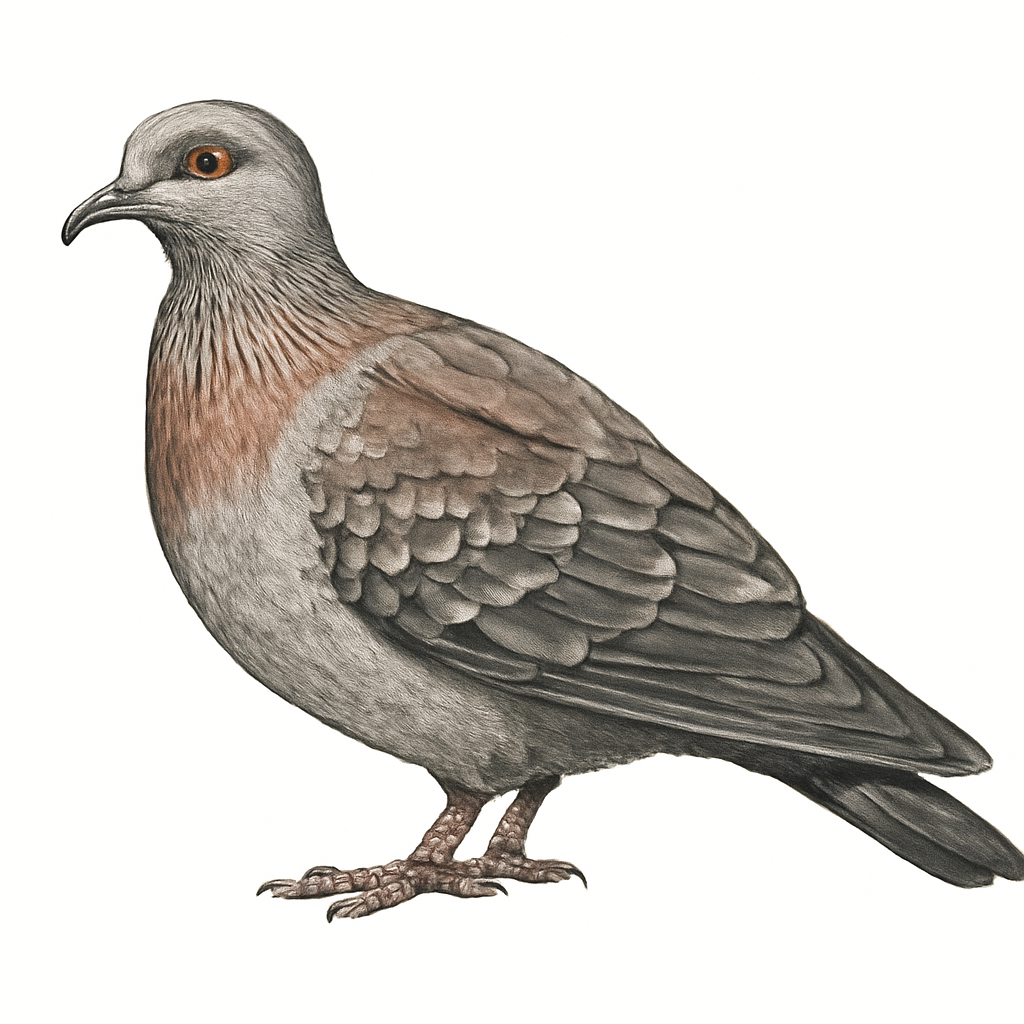 Illustration de Pigeon roussard